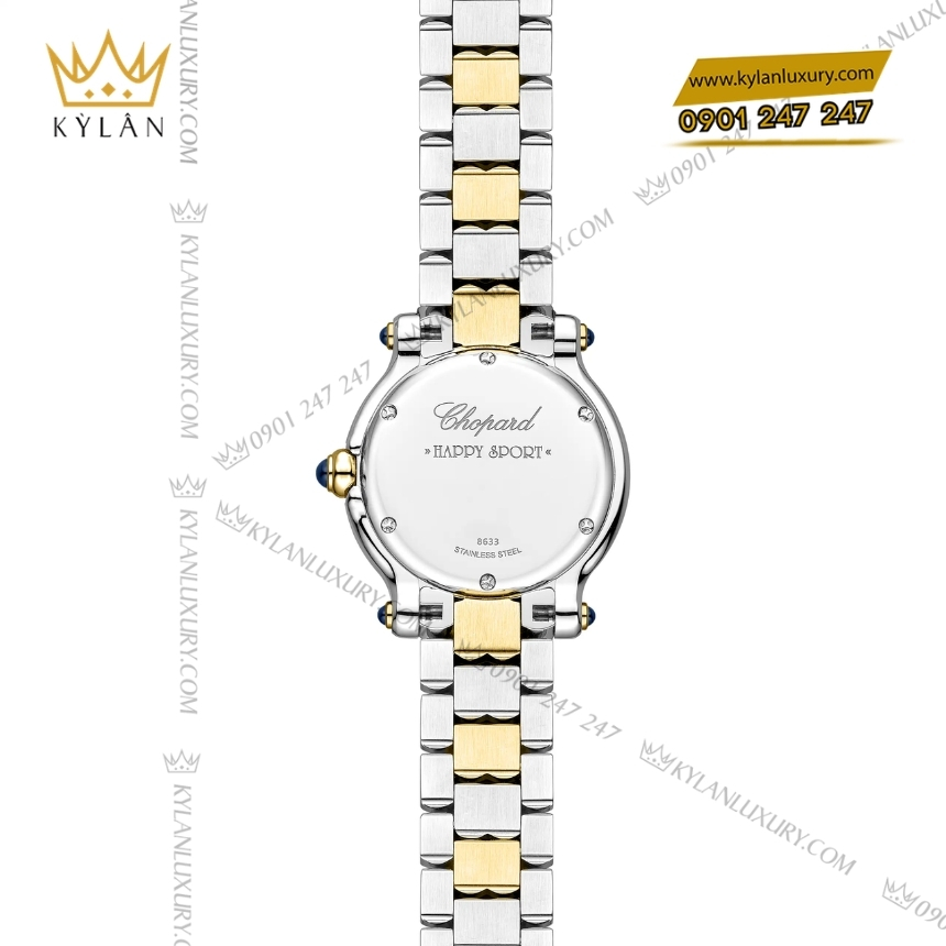Kỳ Lân Luxury chopard happy sport the first 278633 4001 5 Đồng hồ Chopard Happy Sport The First demi vàng 278633-4001