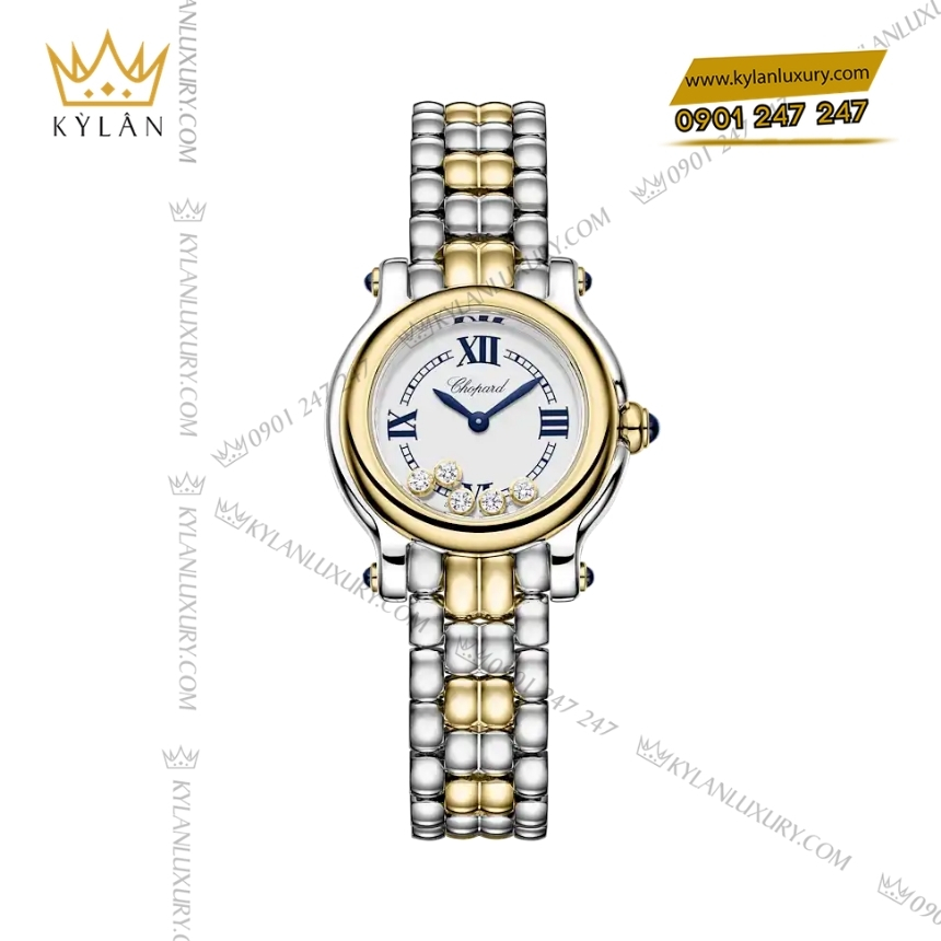 Kỳ Lân Luxury chopard happy sport the first 278633 4001 7 Đồng hồ Chopard Happy Sport The First demi vàng 278633-4001