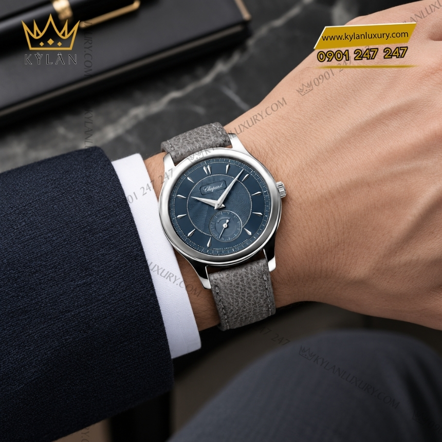 Kỳ Lân Luxury chopard luc 1860 areuse blue 168860 3005 2 Đồng hồ Chopard L.U.C 1860 Areuse Blue 168860-3005