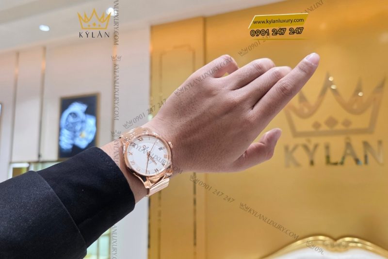Đồng hồ Omega làm dây vàng hồng nguyên khối