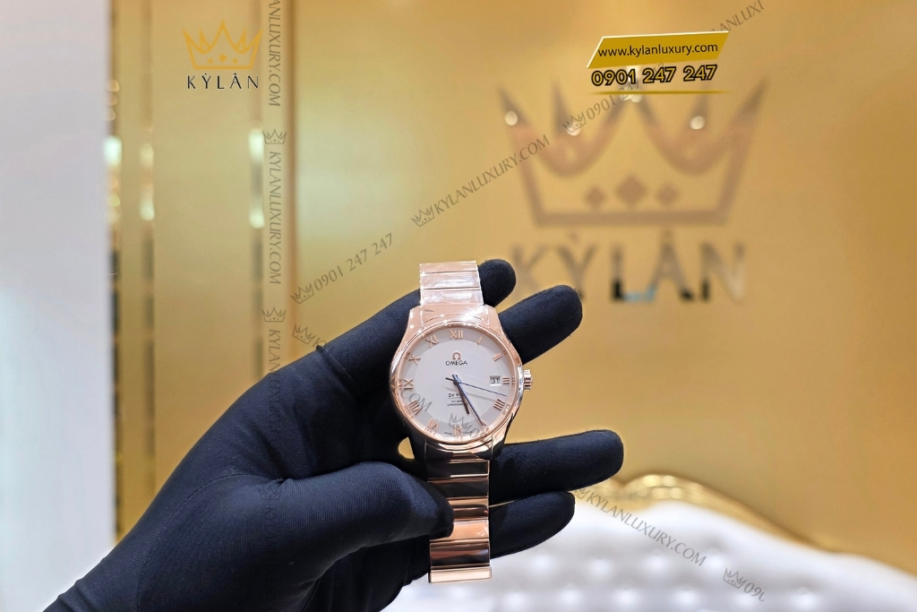 Đồng hồ Omega làm dây vàng hồng nguyên khối 17 Kỳ Lân Luxury dong ho omega day vang hong nguyen khoi 13 Đồng hồ Omega làm dây vàng hồng nguyên khối