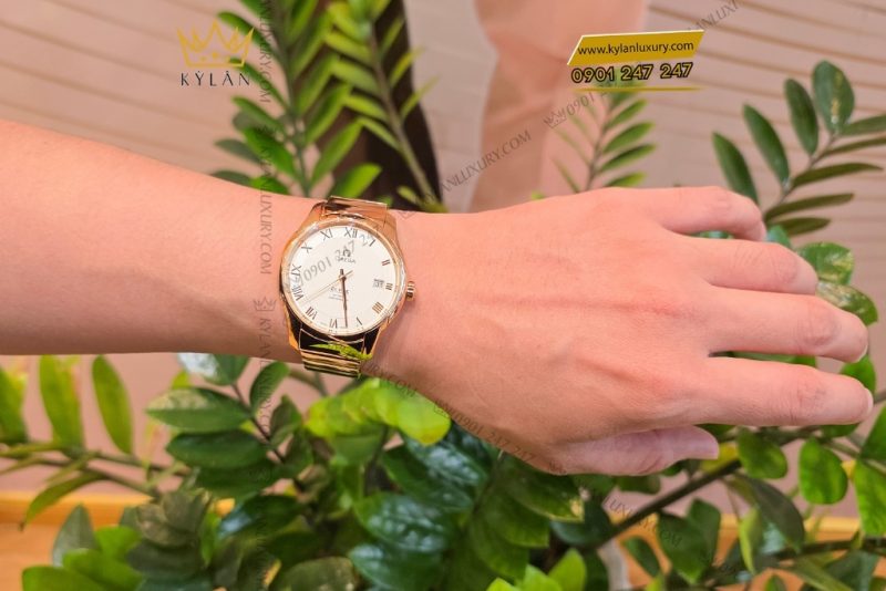Đồng hồ Omega làm dây vàng hồng nguyên khối