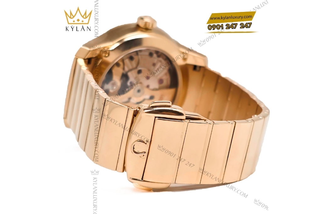 Đồng hồ Omega làm dây vàng hồng nguyên khối 16 Kỳ Lân Luxury dong ho omega day vang hong nguyen khoi 2 Đồng hồ Omega làm dây vàng hồng nguyên khối