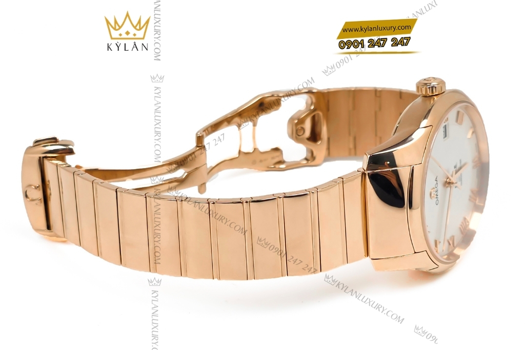 Đồng hồ Omega làm dây vàng hồng nguyên khối 12 Kỳ Lân Luxury dong ho omega day vang hong nguyen khoi 7 Đồng hồ Omega làm dây vàng hồng nguyên khối