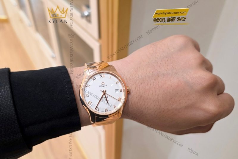 Đồng hồ Omega làm dây vàng hồng nguyên khối