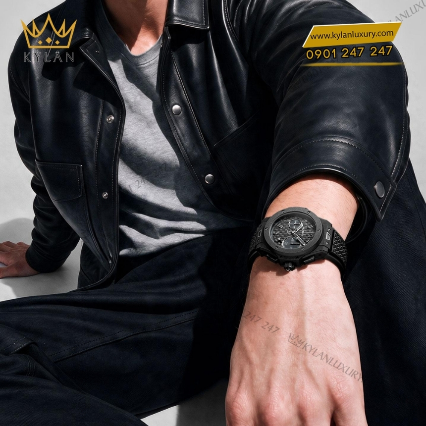 Kỳ Lân Luxury hublot big bang original soft touch all black 43mm 2 Đồng hồ Hublot Big Bang Original Soft Touch All Black 43mm