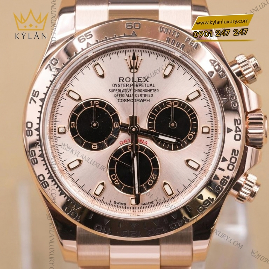 Kỳ Lân Luxury rolex cosmograph daytona sundust hoi den 116505 0016 4 Đồng hồ Rolex Cosmograph Daytona mặt sundust phối đen 116505-0016