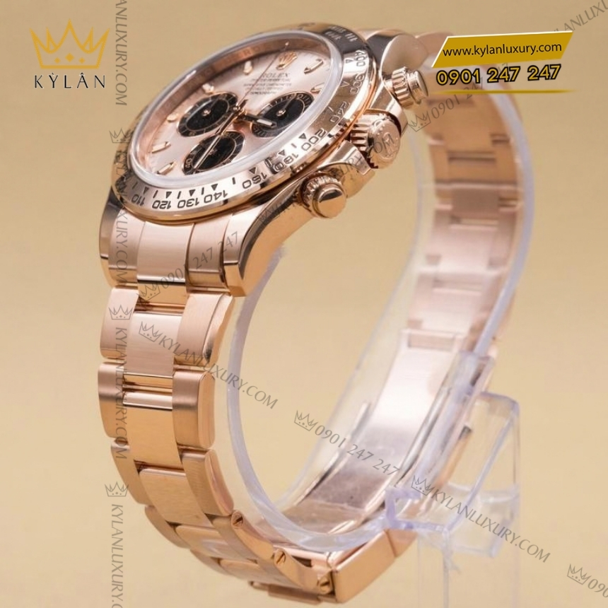 Kỳ Lân Luxury rolex cosmograph daytona sundust hoi den 116505 0016 5 Đồng hồ Rolex Cosmograph Daytona mặt sundust phối đen 116505-0016