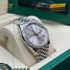 Đồng hồ Rolex Datejust 36 mặt bạc cọc số dạ quang 126284RBR-0005