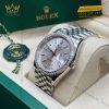Đồng hồ Rolex Datejust 36 mặt bạc cọc số dạ quang 126284RBR-0005