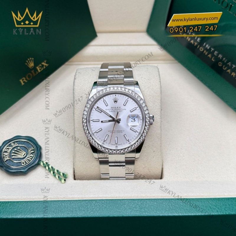 Đồng hồ Rolex Datejust 36 mặt số bạc dây oyster 126284RBR-0006