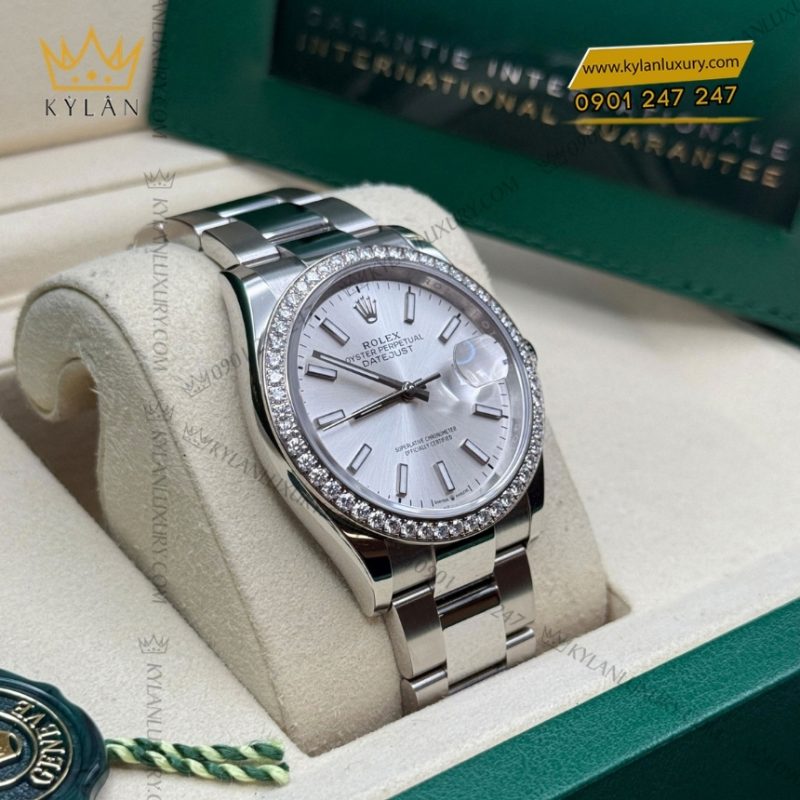 Đồng hồ Rolex Datejust 36 mặt số bạc dây oyster 126284RBR-0006