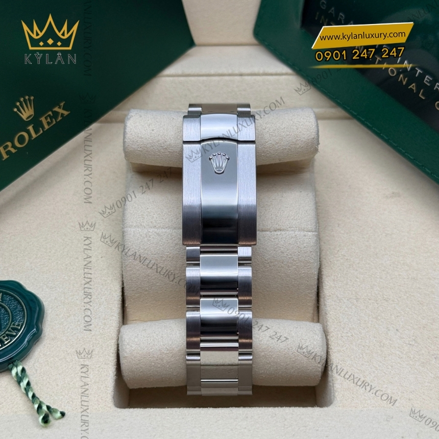 Kỳ Lân Luxury rolex datejust 36 mat bac vanh kim 126284rbr 0006 5 Đồng hồ Rolex Datejust 36 mặt số bạc dây oyster 126284RBR-0006