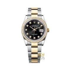 Đồng hồ Rolex Datejust 36 mặt đen dây oyster 126283RBR-0008