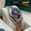 Đồng hồ Rolex Datejust 36 xám La Mã vành trơn 126203-0035