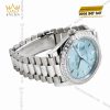 Đồng hồ Rolex Day Date 36 ice blue vành kim vuông 128396TBR-0003