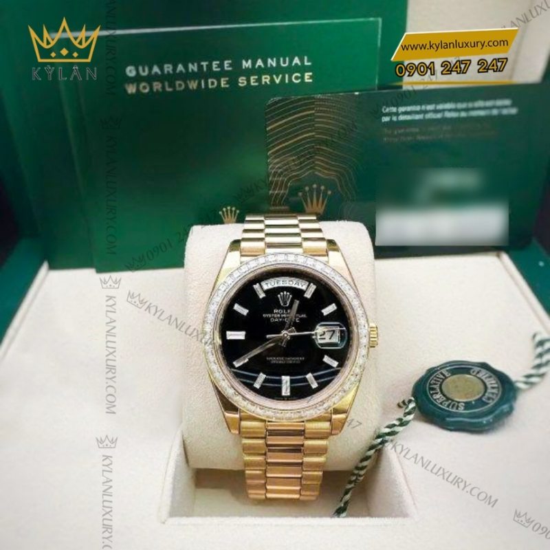 Đồng hồ Rolex Day Date 40 mặt đá mã não 228398TBR-0038