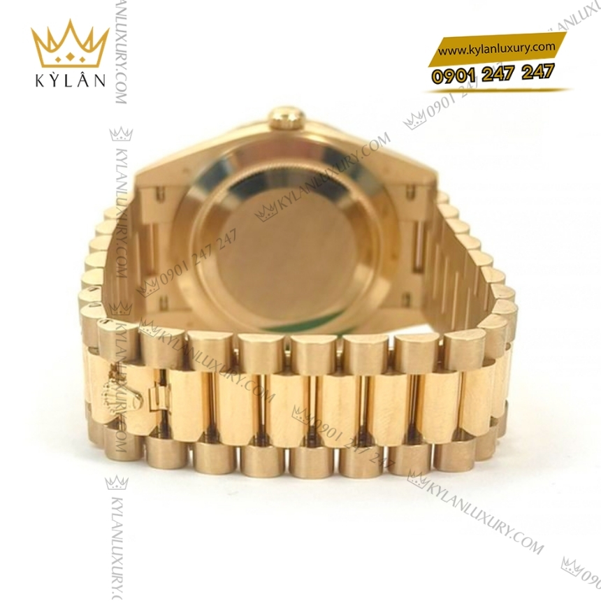 Kỳ Lân Luxury rolex day date 40 xanh ombre vanh kim 11 Đồng hồ Rolex Day Date 40 xanh ombre vành kim vuông 228398TBR-0042