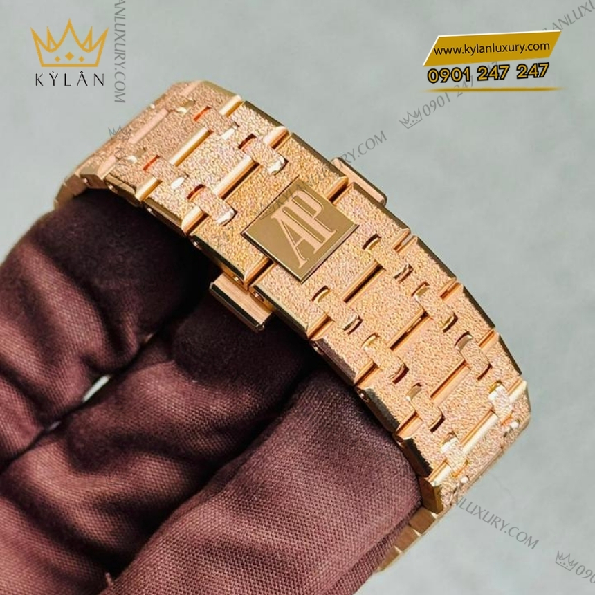 Kỳ Lân Luxury royal oak double balance wheel rainbow 15468or 3 Đồng hồ Royal Oak Double Balance Wheel Rainbow 15468OR