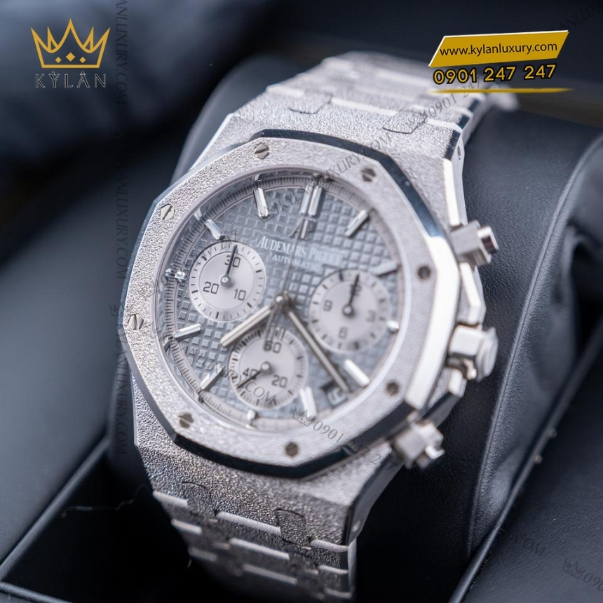Kỳ Lân Luxury royal oak frosted gold chronograph 26239bc 4 Đồng hồ Royal Oak Frosted Gold Chronograph 41mm 26239BC