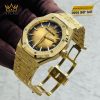 Đồng hồ Royal Oak Frosted Gold mặt số vàng khói 15550BA