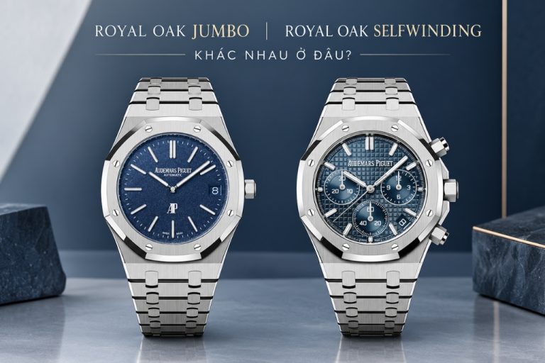 Kỳ Lân Luxury royal oak jumbo va selfwinding 1 Royal Oak Jumbo và Royal Oak Selfwinding khác nhau thế nào?