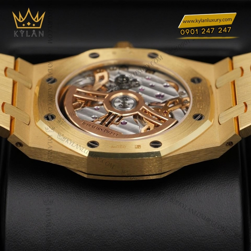 Kỳ Lân Luxury royal oak jumbo vang khoi 16202ba 3 Đồng hồ Royal Oak Jumbo Extra Thin vàng khối 16202BA