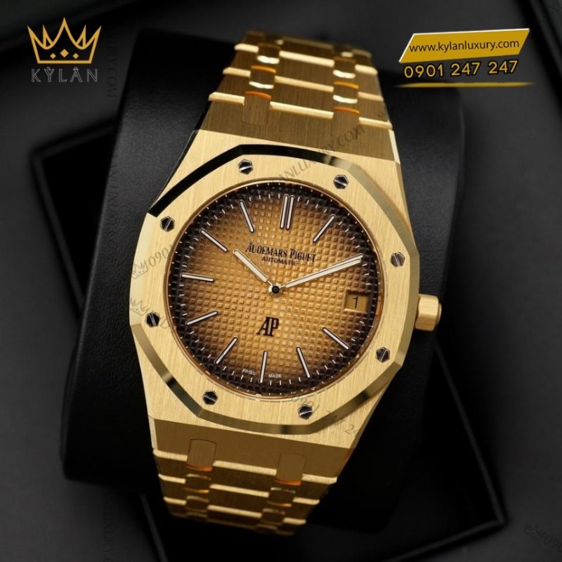Đồng hồ Royal Oak Jumbo Extra Thin vàng khối 16202BA