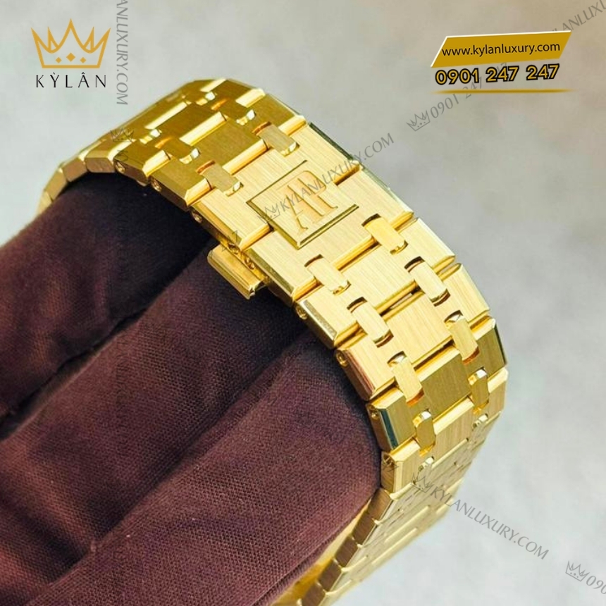Kỳ Lân Luxury royal oak mat so malachite 15513ba 1 1 Đồng hồ Royal Oak Selfwinding mặt số Malachite 41mm 15513BA