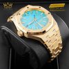 Đồng hồ Royal Oak vàng vàng mặt số turquoise 37mm 15550BA