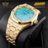 Đồng hồ Royal Oak vàng vàng mặt số turquoise 37mm 15550BA