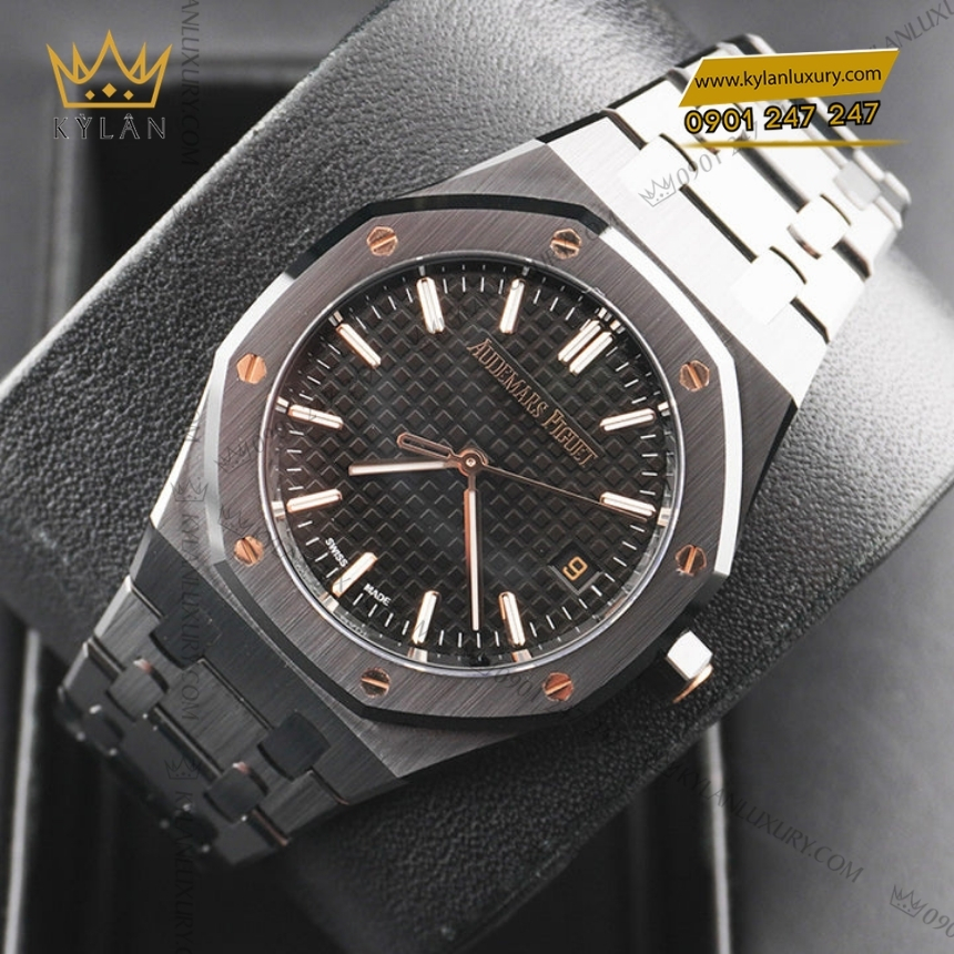 Kỳ Lân Luxury royal oak selfwinding black ceramic 34mm 77350ce 3 Đồng hồ Royal Oak Selfwinding Black Ceramic 34mm 77350CE