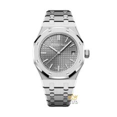 Đồng hồ Royal Oak thép mặt số xám 37mm 15550ST