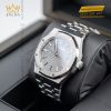 Đồng hồ Royal Oak thép mặt số xám 37mm 15550ST