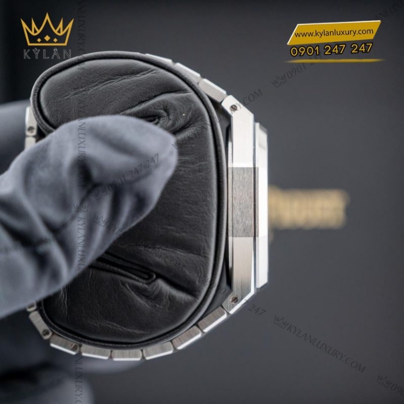 Đồng hồ Royal Oak thép mặt số xám 37mm 15550ST