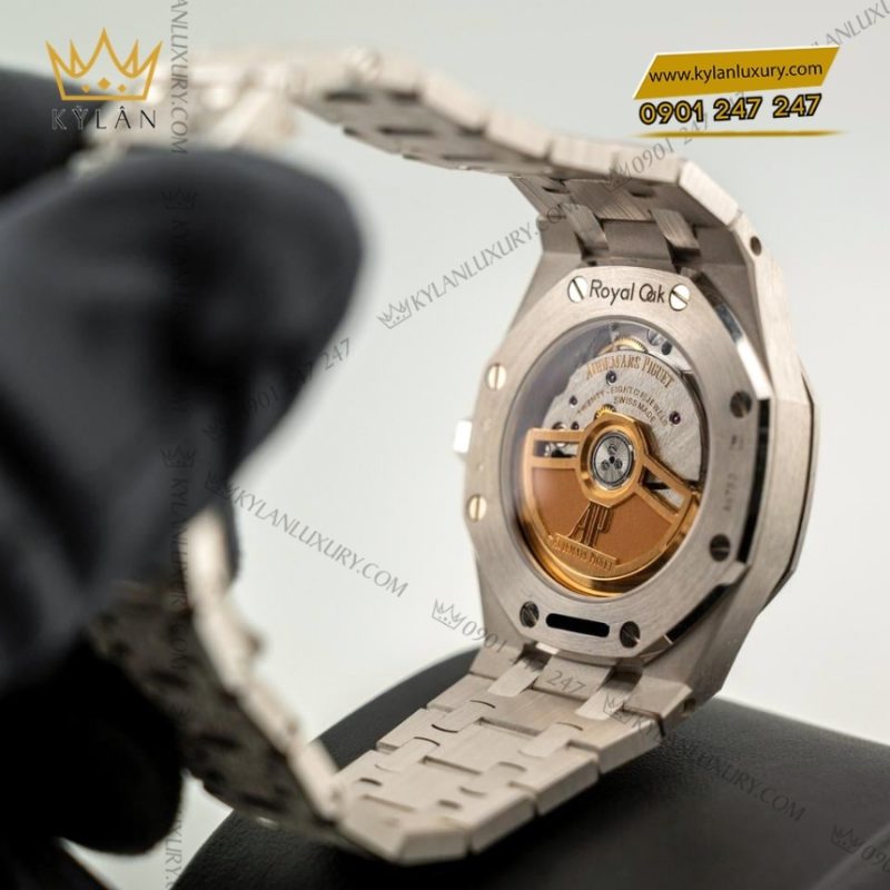 Đồng hồ Royal Oak vàng trắng mặt số Crystal Sand 34mm 77450BC