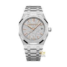 Đồng hồ Royal Oak vàng trắng mặt số Crystal Sand 34mm 77450BC