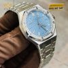 Đồng hồ Royal Oak mặt xanh nhạt vành kim 34mm 77451ST