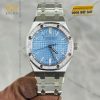 Đồng hồ Royal Oak mặt xanh nhạt vành kim 34mm 77451ST