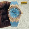 Đồng hồ Royal Oak Selfwinding xanh pastel đính kim cương 15551OR
