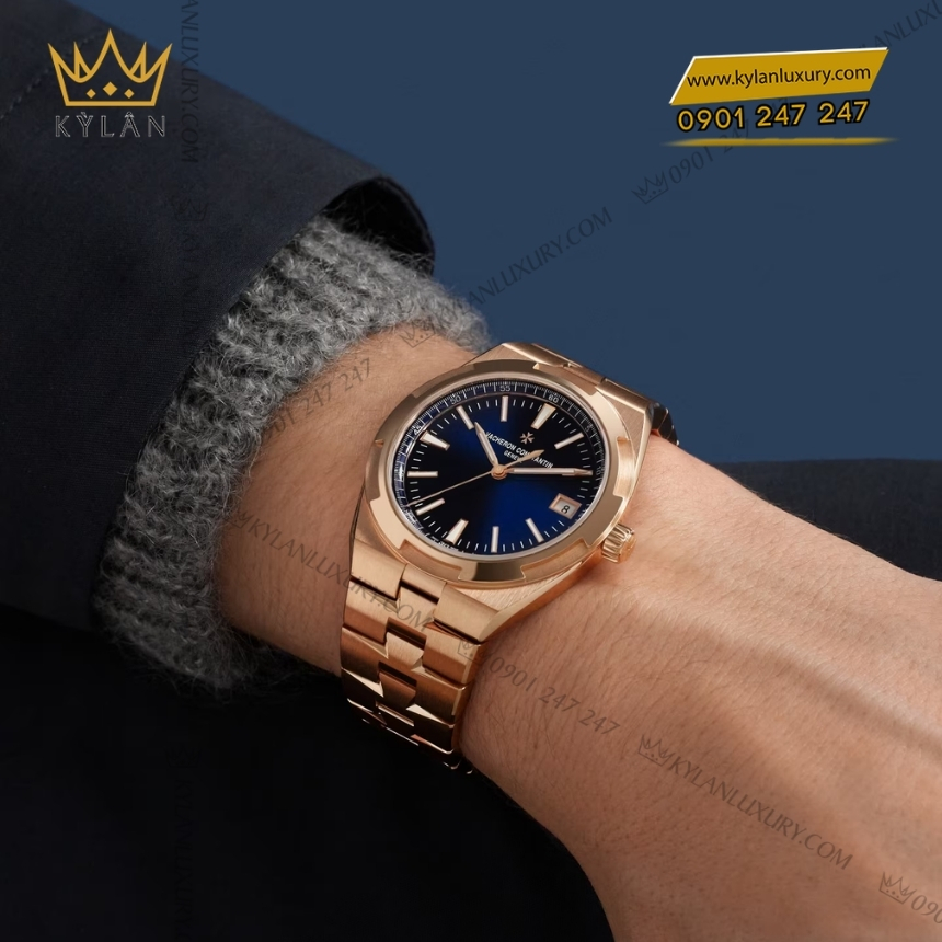 Kỳ Lân Luxury vacheron constantin overseas 4520v 210r b705 9 Đồng hồ Vacheron Constantin Overseas Self Winding mặt xanh dương 4520V