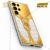 Điện thoại Samsung Galaxy S26 Ultra custom vàng Au750 đính kim cương và da cá sấu