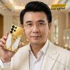 Điện thoại Samsung Galaxy S26 Ultra custom vàng Au750 đính kim cương và da cá sấu