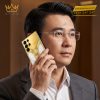 Điện thoại Samsung Galaxy S26 Ultra custom vàng Au750 đính kim cương và da cá sấu
