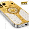 Điện thoại iPhone 18 Pro Max custom vàng Au750 đính kim cương và da cá sấu