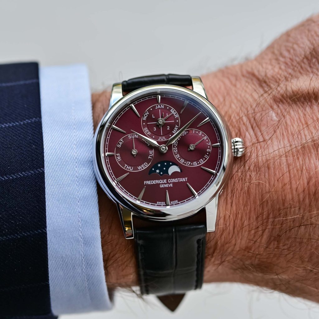 Kỳ Lân Luxury Frederique Constant Classic Perpetual Calendar Burgundy1 Đồng hồ Frederique Constant Classic Perpetual Calendar