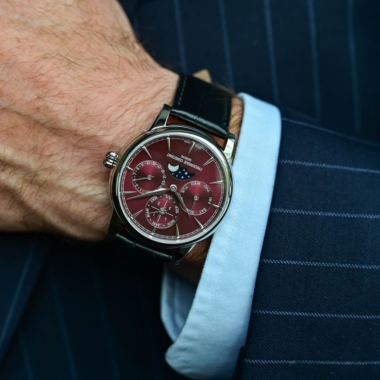 Kỳ Lân Luxury Frederique Constant Classic Perpetual Calendar Burgundy5 Đồng hồ Frederique Constant Classic Perpetual Calendar