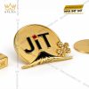 Logo JiT cài áo vàng Au750