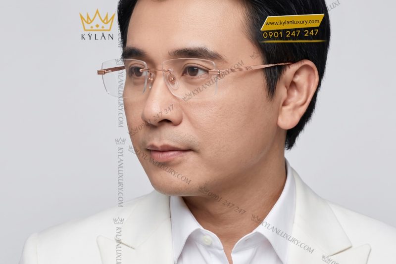 Mắt kính vàng hồng Au750