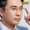 Mắt kính vàng trắng Au750 đính kim cương họa tiết mũi tên